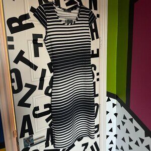 Women's Black and White Body Con Dress